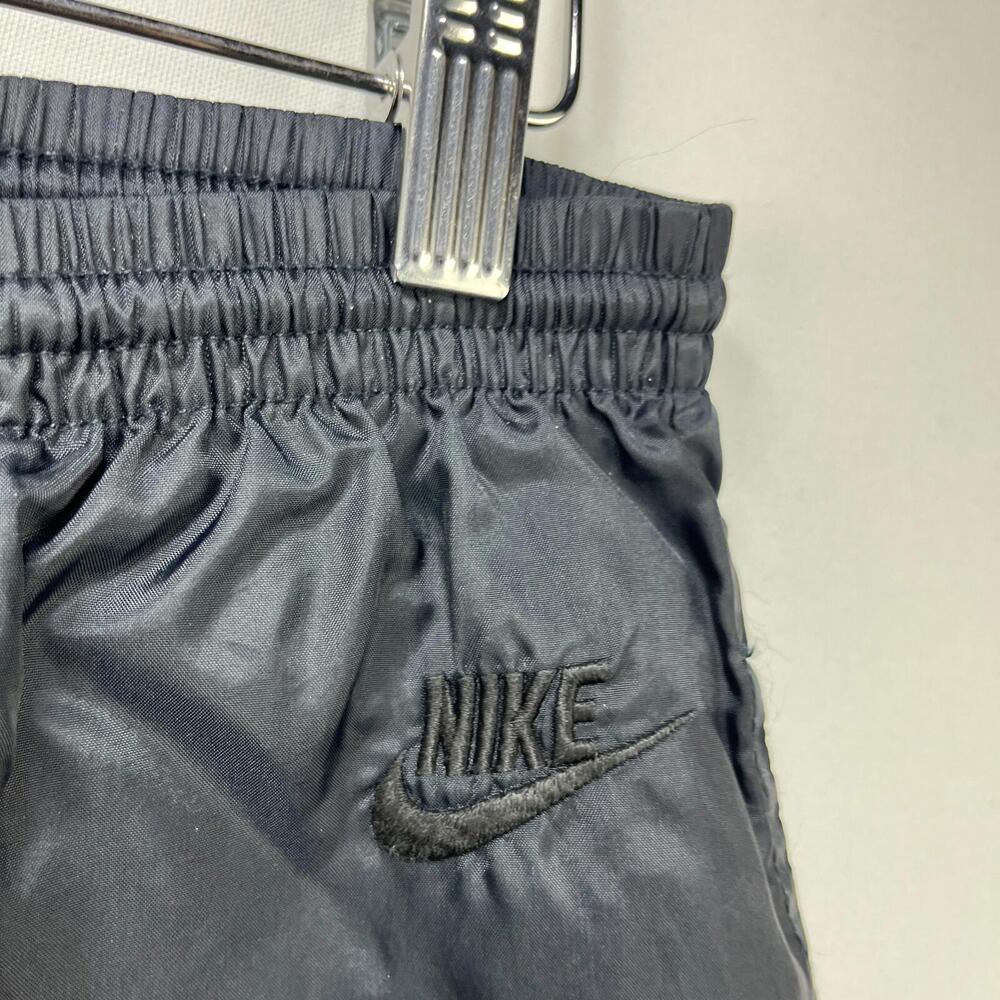 Vintage 90s Nike Windbreaker Pants Black Swoosh XL Blue - Picture 3 of 13
